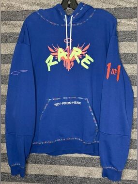 Puma x LaMelo Ball "Rare" Warm Up Hoodie Sweatshirt Elektro Blue Men’s XL